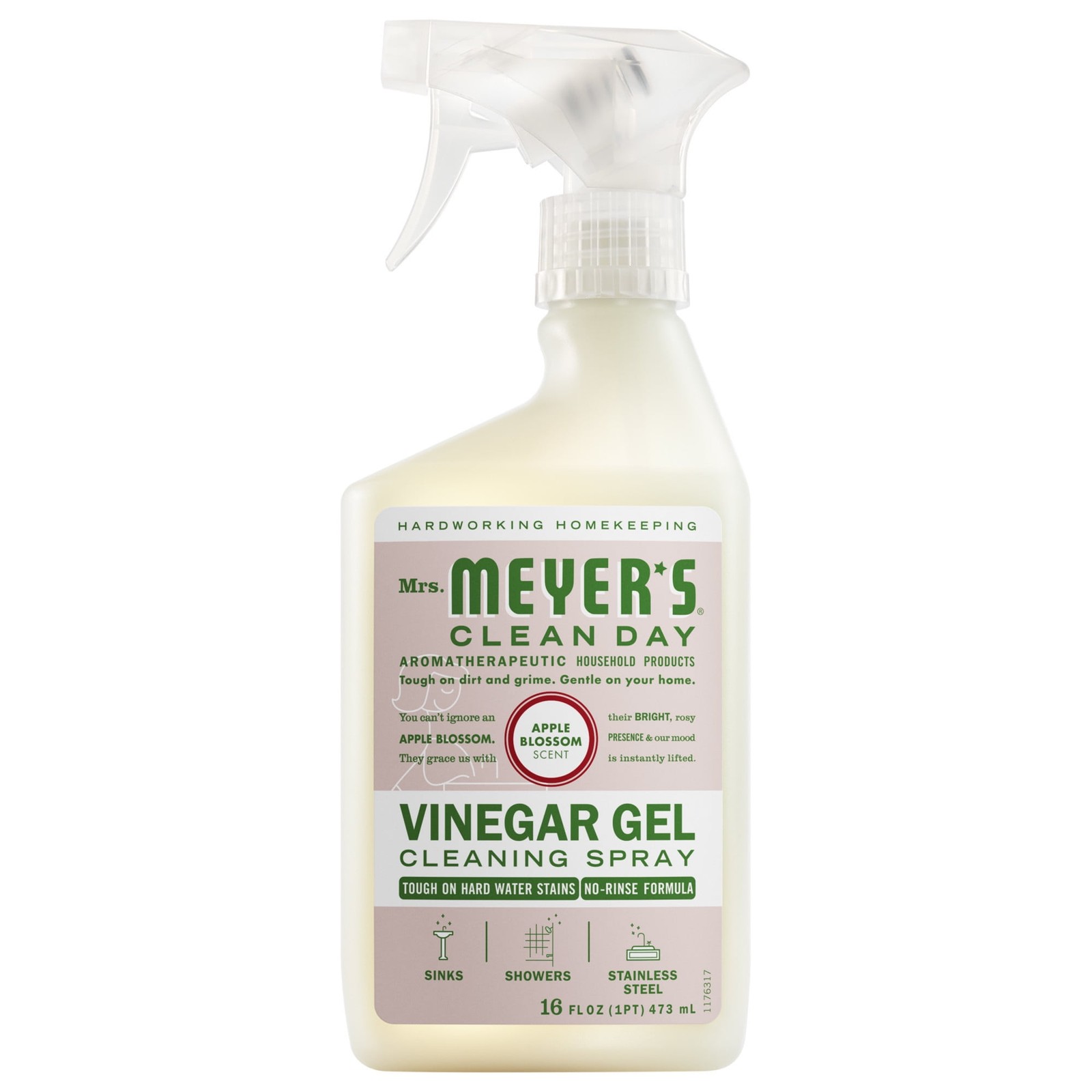 (3 pack)Vinegar Gel Cleaning Spray, Bathroom Use, No-Rinse Formula,Apple Blossom