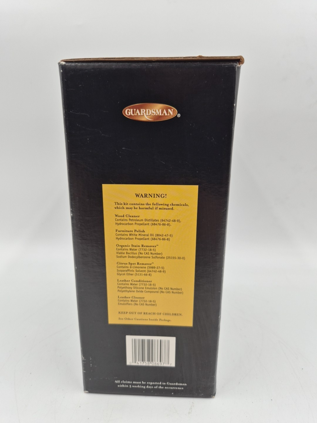 Guardsman Fine Furniture Care Kit Polish Spot Remover Leather Cleaner Open Box