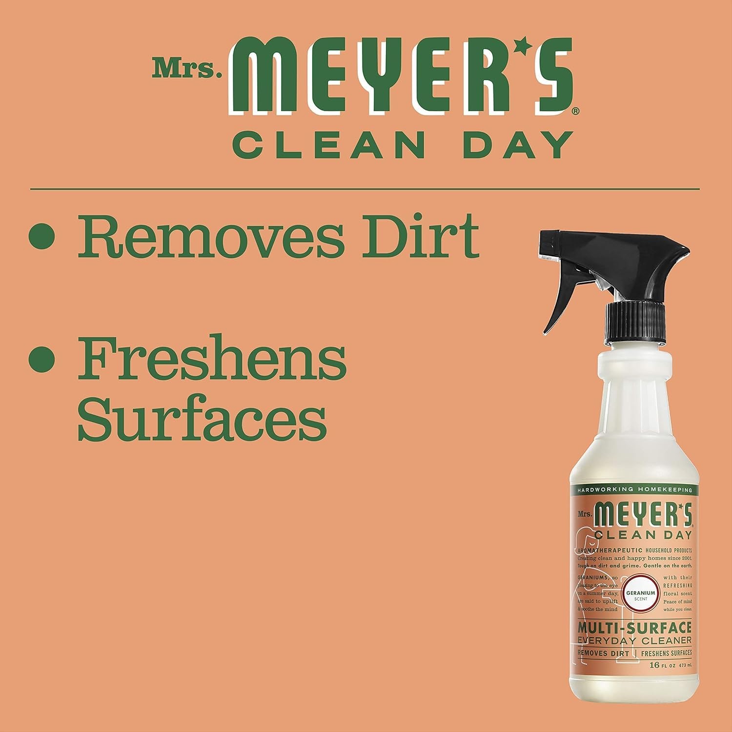 Mrs. Meyer’s Multi-Surface Cleaner Spray, Everyday Cleaning Solution for Counter