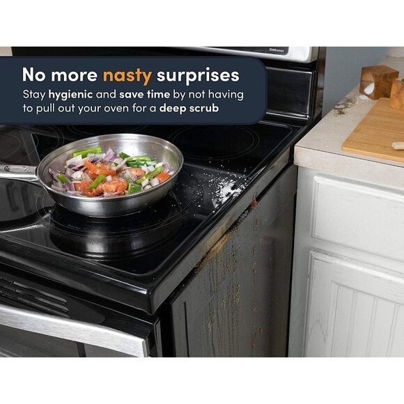 Linda’s Essentials Silicone Stove Gap Covers (2 Pack), Heat Resistant Oven Gap