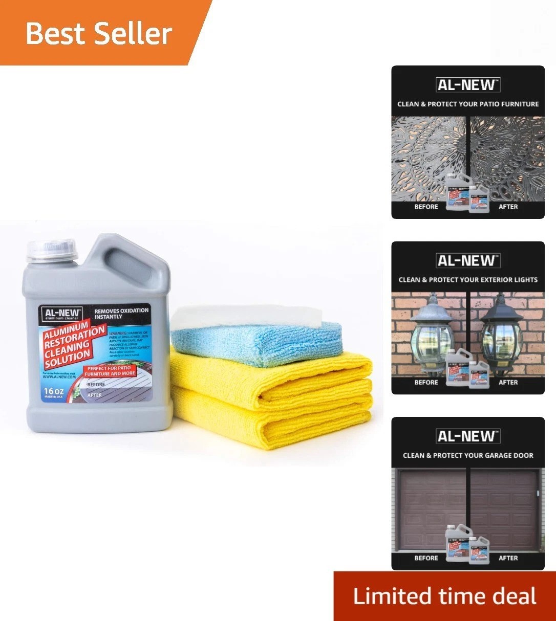Aluminum Restoration Cleaning Solution Kit | Clean & Restore Patio Furniture,…
