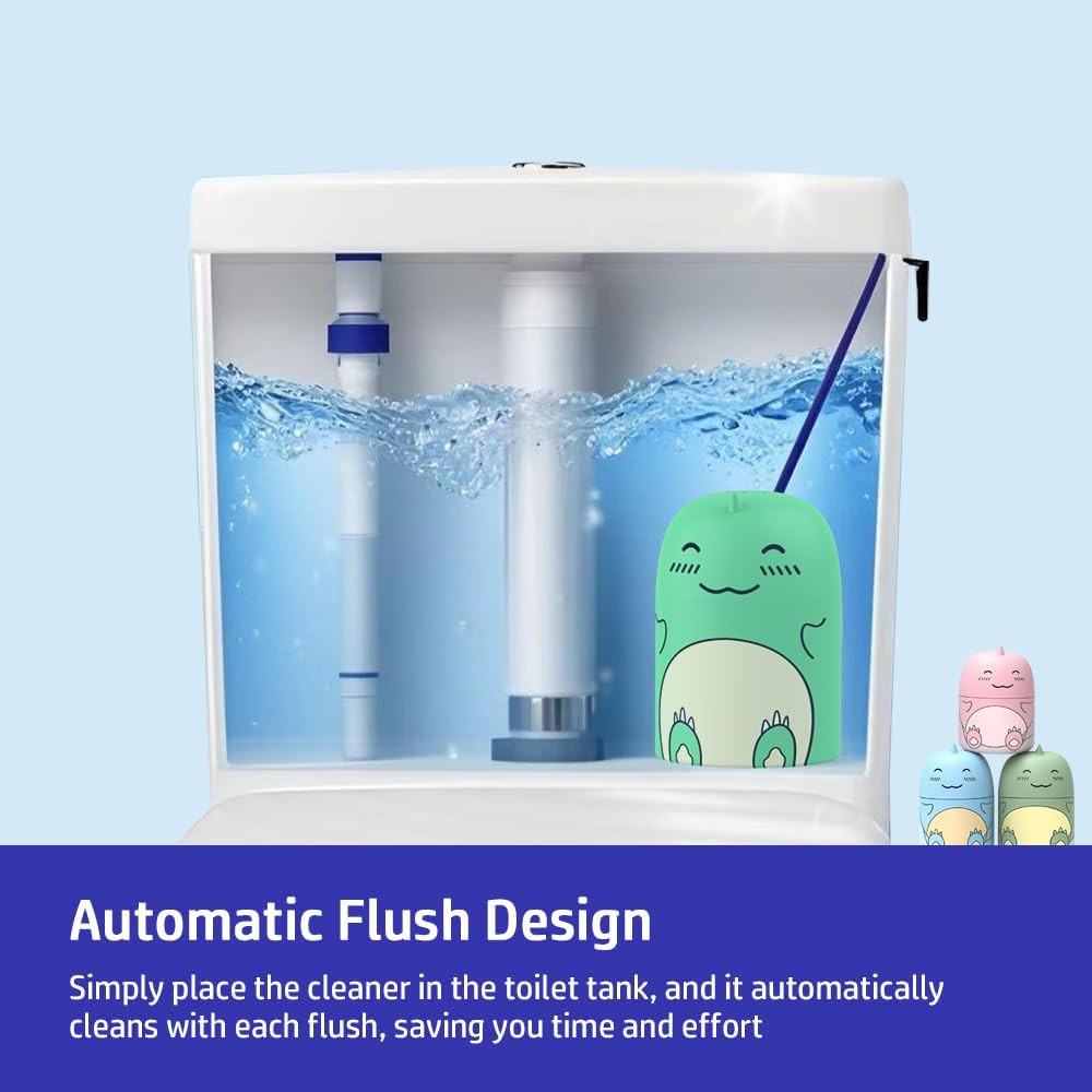 Cute Dinosaur-Shaped Toilet Bowl Cleaner Bottle, Bathroom Toilet Tank Cleaner wi