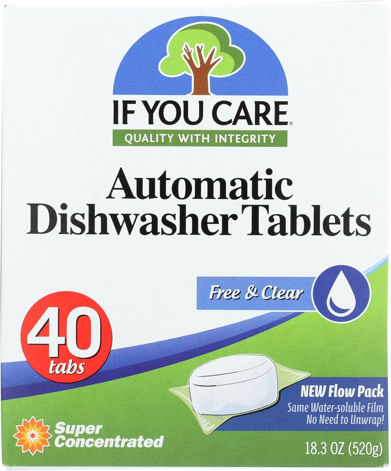 If You Care Dishwasher Tablets, Plant Based Dish Cleaner, 40ct