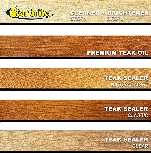 Star Brite Premium Teak Cleaner 16 Fl Oz Restores Weathered Teak Furniture