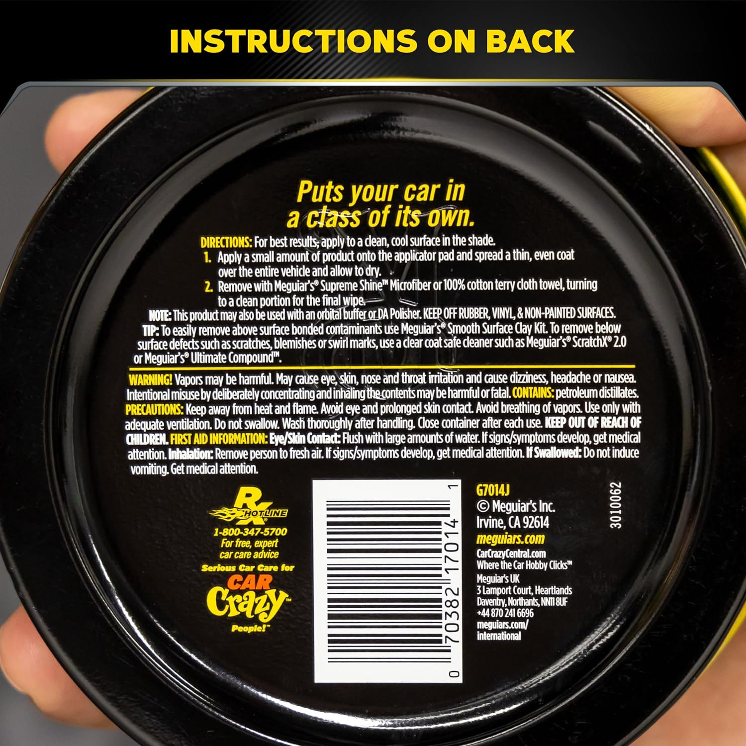 Cera en pasta premium Carnauba Plus Gold Class