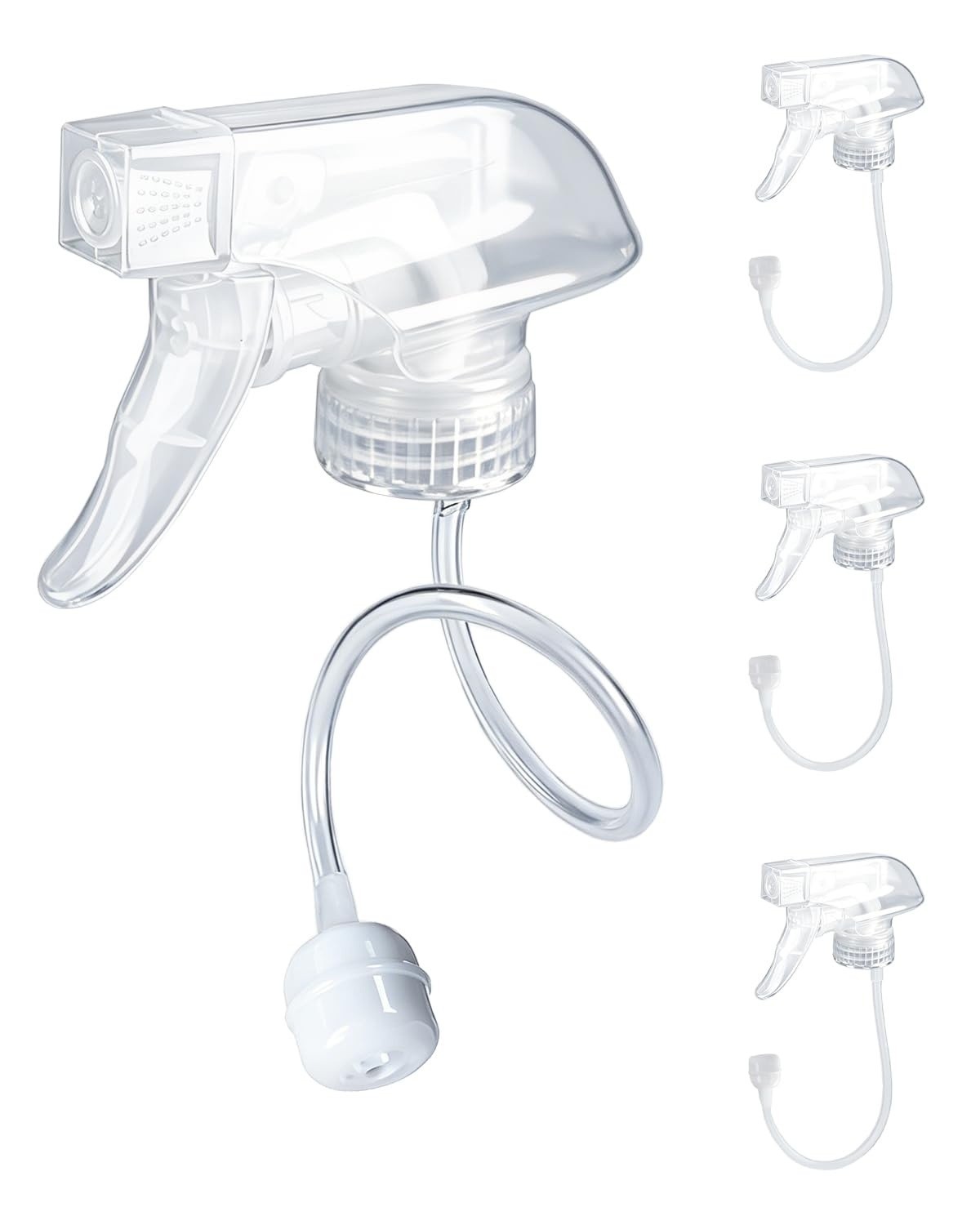 4 Pack Spray Bottle Replacement Nozzles 360 Mist Stream Tops for 8oz 16oz Glass