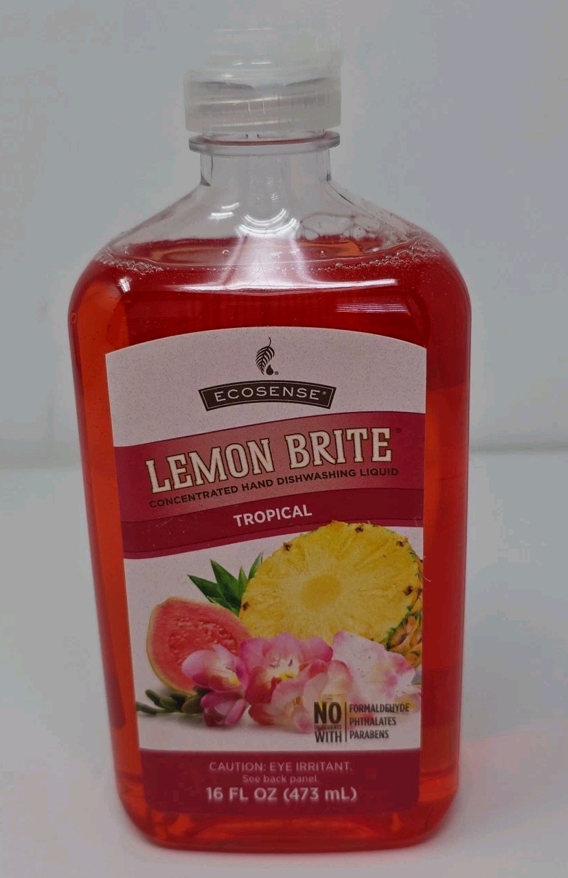 Ecosense Lemon Brite Concentrated Hand Dishwashing Liquid Tropical 16 Fl Oz NEW