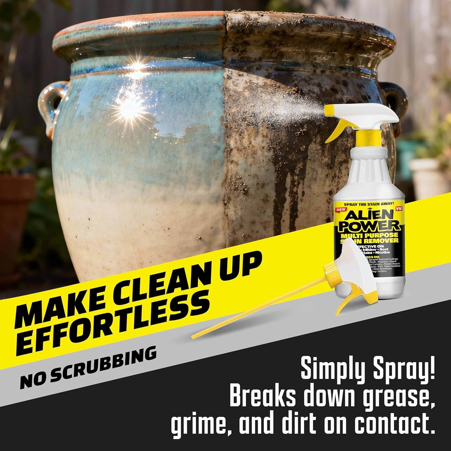 Alien Power Instant Stain Remover Spray for Mold and Mildew and Grout, All Pu…