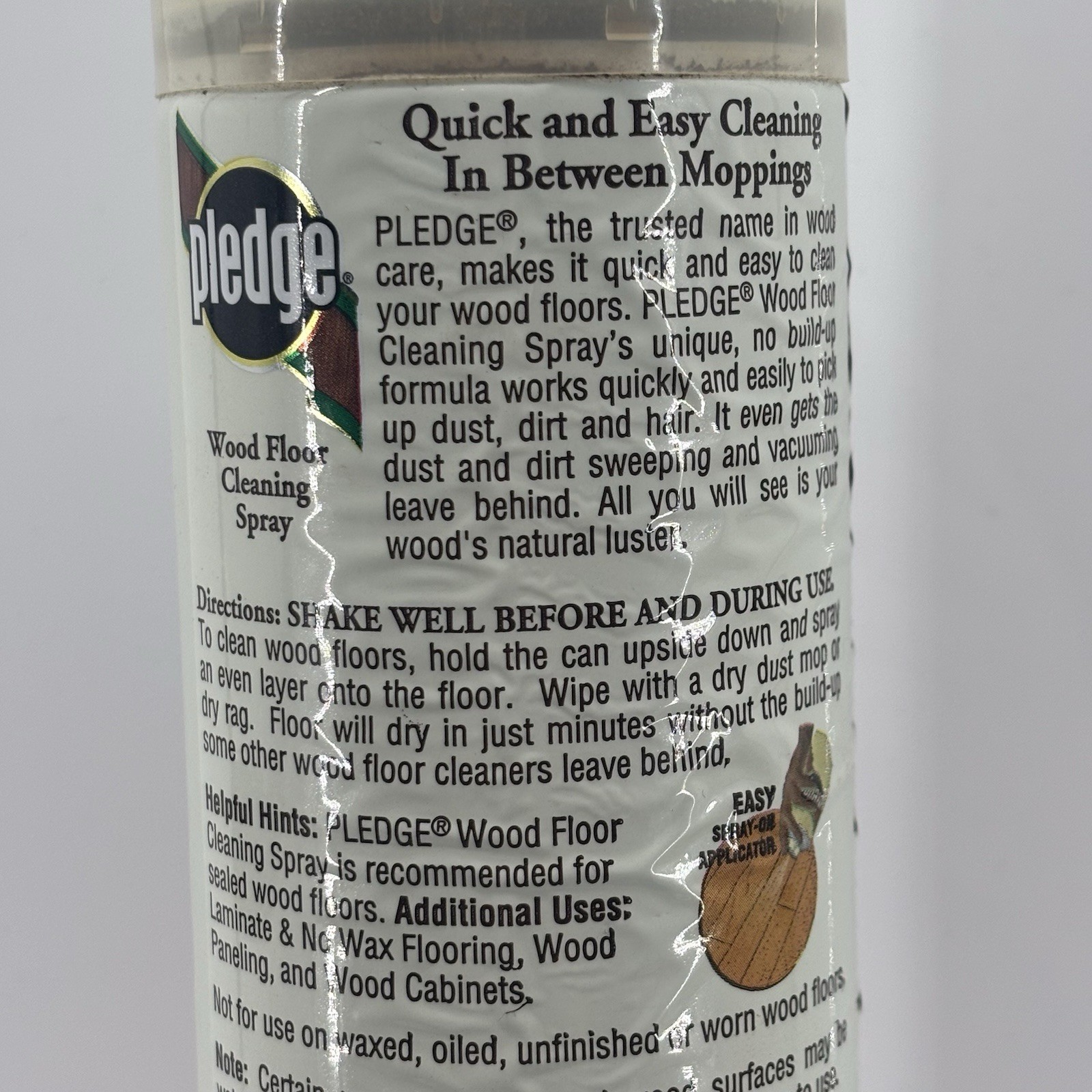 Vintage Pledge Lemon Wood Floor Cleaning Spray 17 oz NEW NOS 1998 SC Johnson
