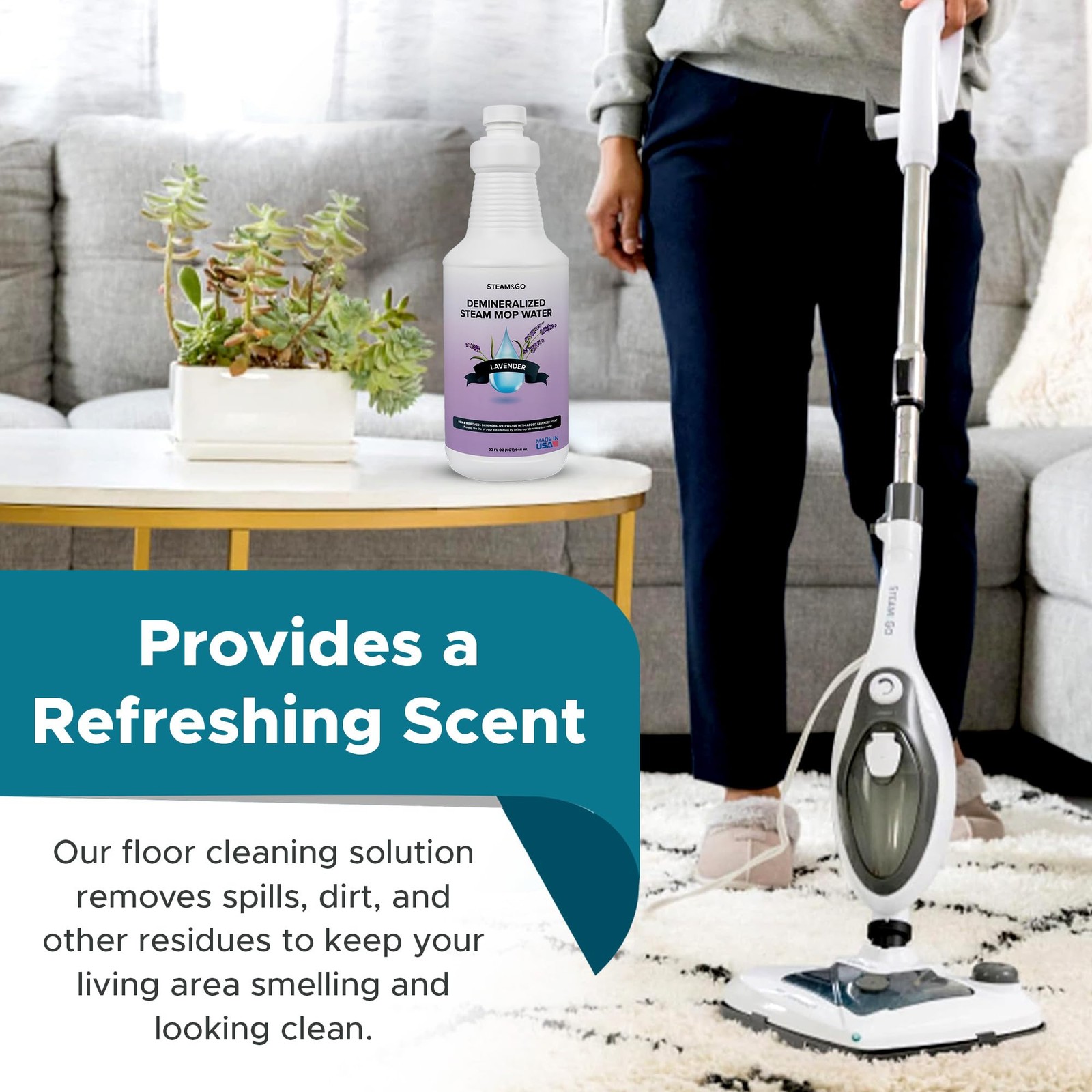 Steam Go Demineralized Water for Steam Cleaner – PVC-Free Floor Cleaning