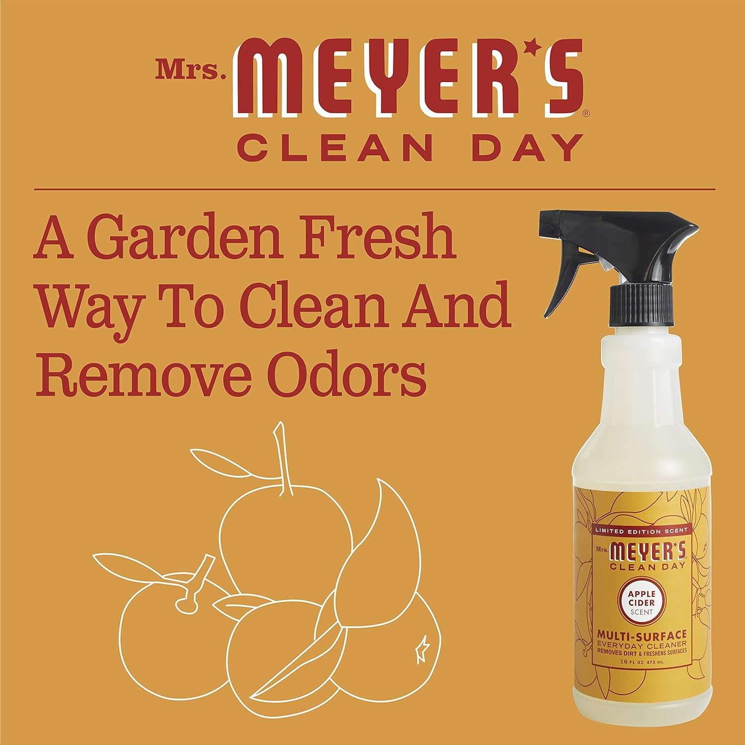 Mrs. Meyer’s Clean Day All-Purpose Cleaner Spray, 16 Fl. Oz – Pack of 3