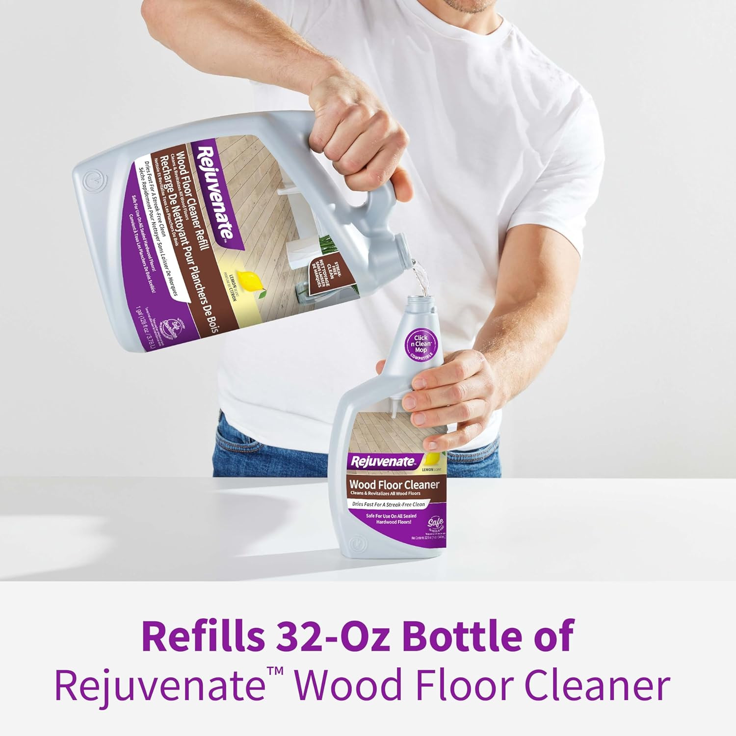 Wood Floor Cleaner Refill, 1 Gallon, Cleans and Protects All Sealed Hardwood Flo