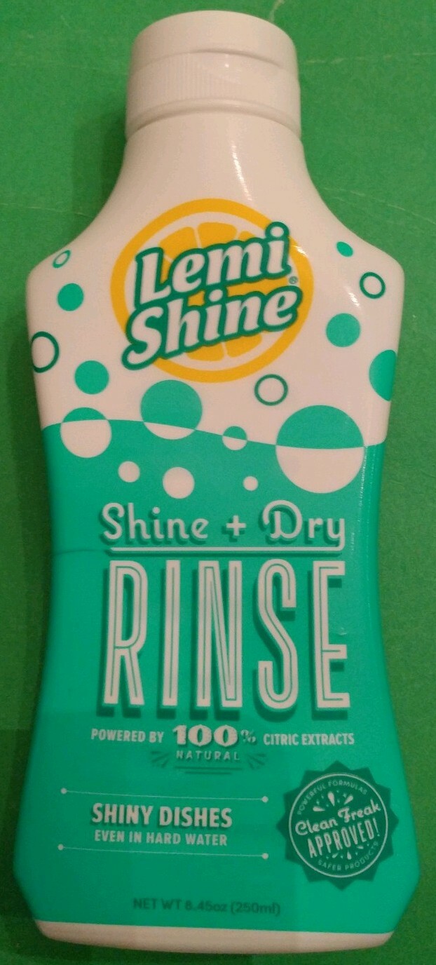 Lemi Shine Shine Plus Dry Rinse Dishwasher, Lemon, 8.45 Fluid Ounce