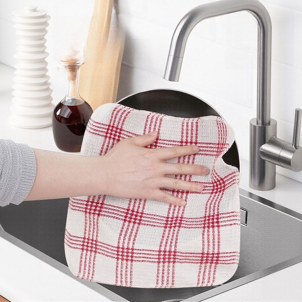 Kitchen Cleaning Rags 10 Piece Microfiber Dish Cloths Absorbent Reusable Towels