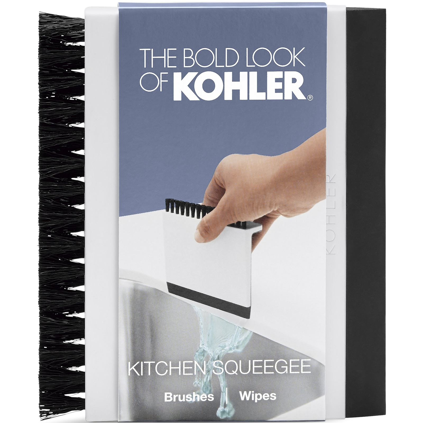 KOHLER Kitchen Sink Squeegee and Countertop Brush, Multi-Purpose, Cleans Wet …