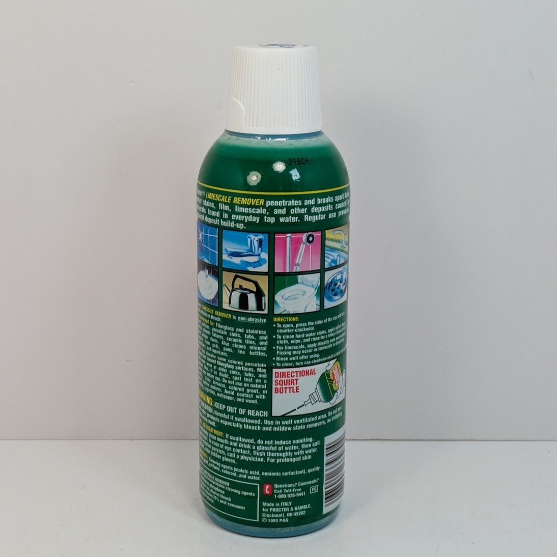 Comet Non-Abrasive Limescale Remover 1993 Vintage Squirt Bottle Italy 70% Full