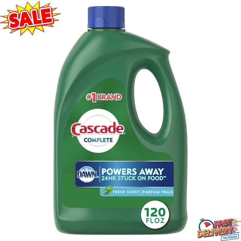 Complete Dishwasher Detergent Liquid Gel Dish Detergent Dish Soap Fresh 120fl oz
