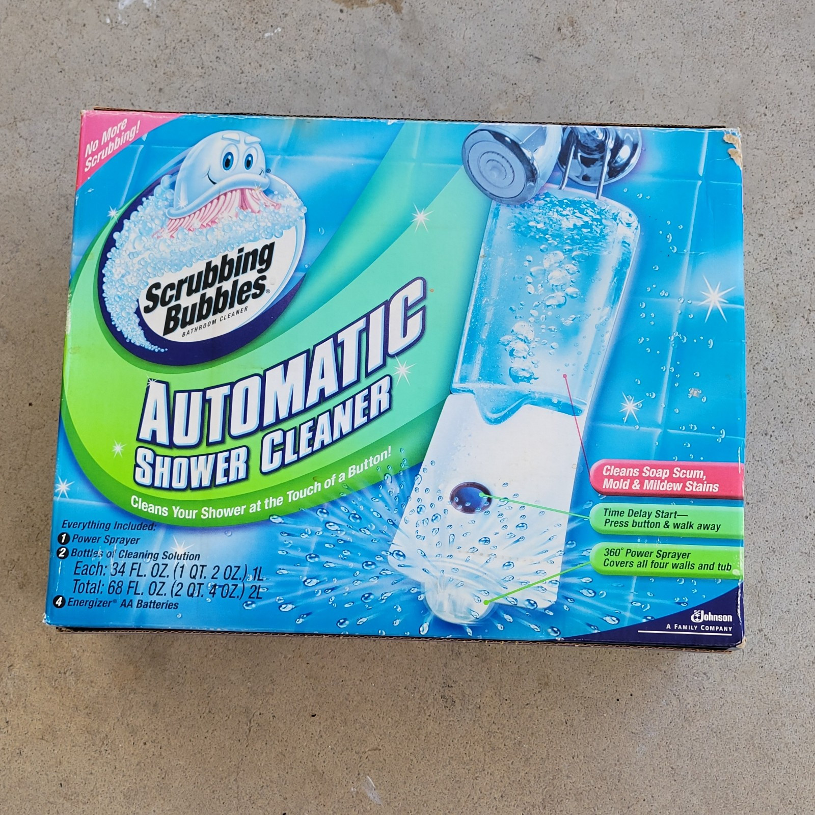 Scrubbing Bubbles Automatic Shower Cleaner Kit 2 Refills 34 Oz Each New