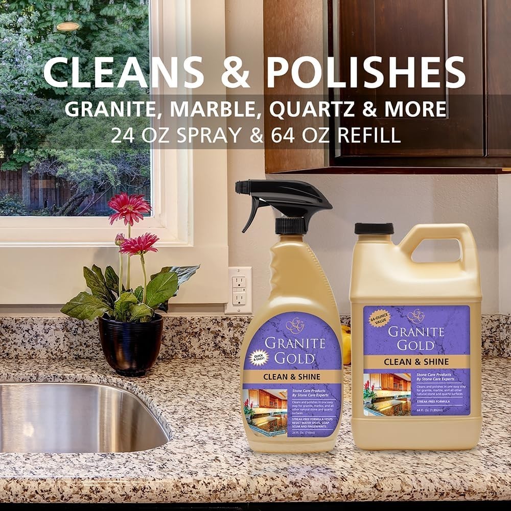 Natural Stone Cleaner & Polish Spray, 3-Pack