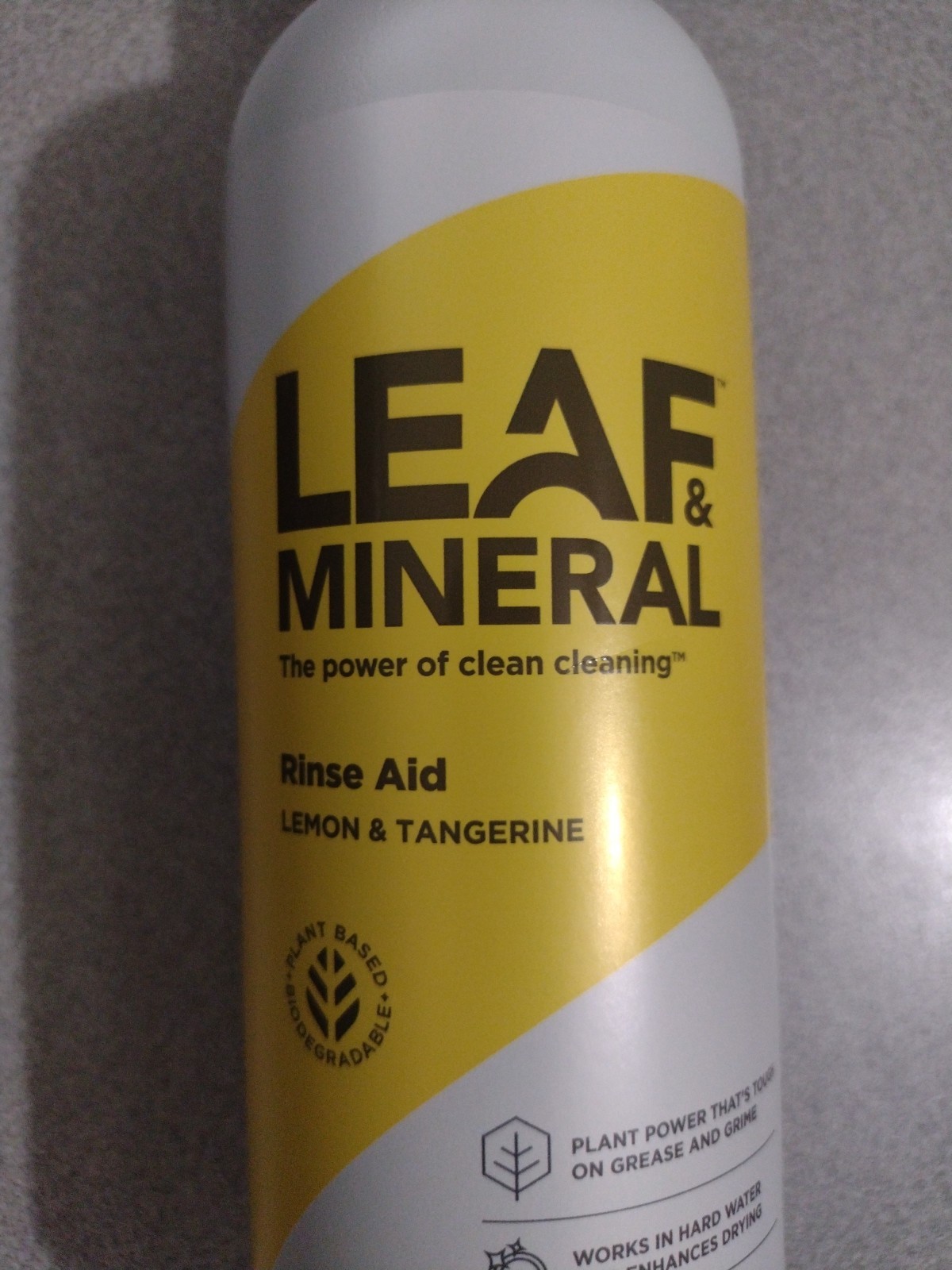 Leaf & Mineral Rinse Aid for Dishwasher – Lemon & Tangerine – 18 fl oz (532 mL)