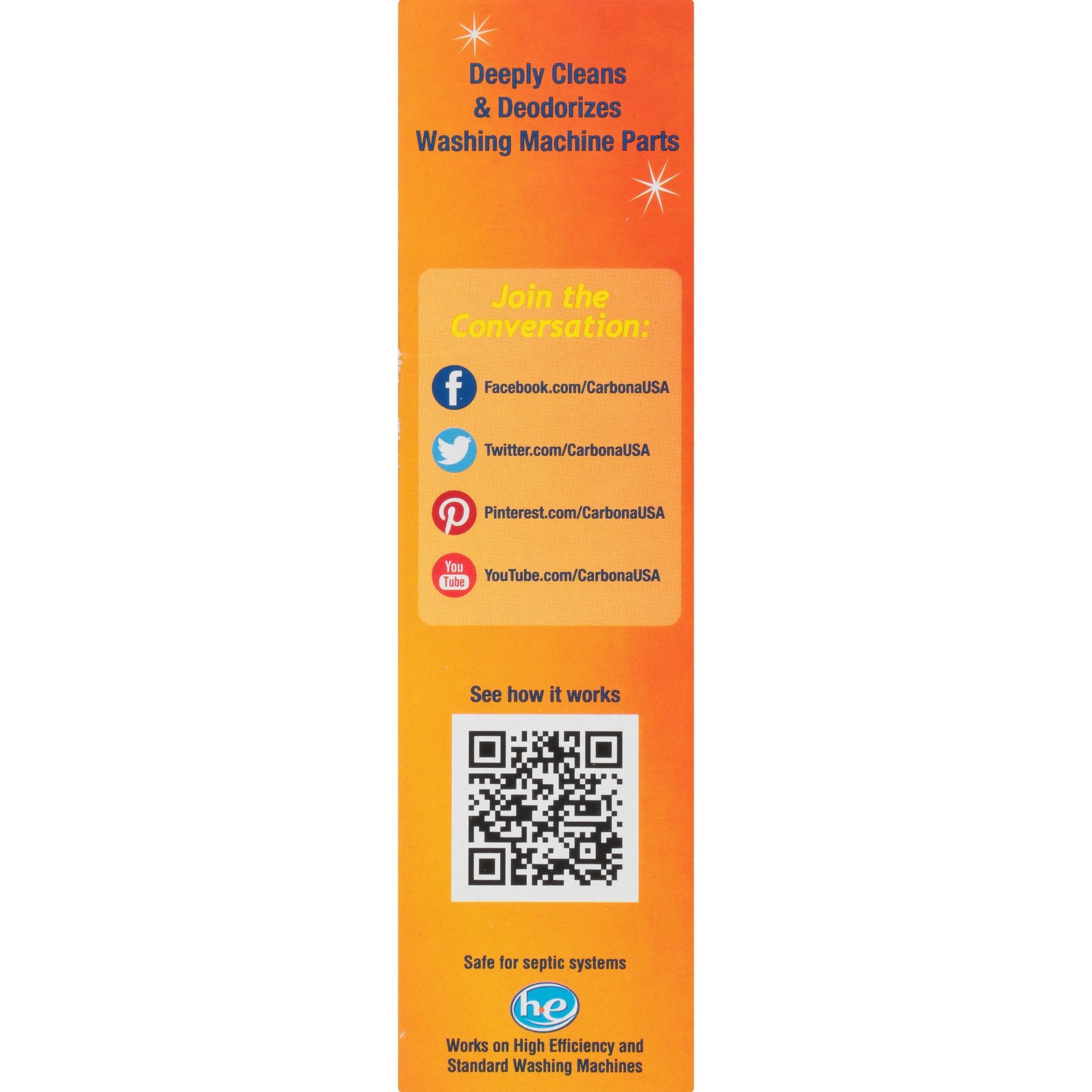 Washing Machine Cleaner Eliminates Odor Residue Deep Clean 3 Count 1 Pack