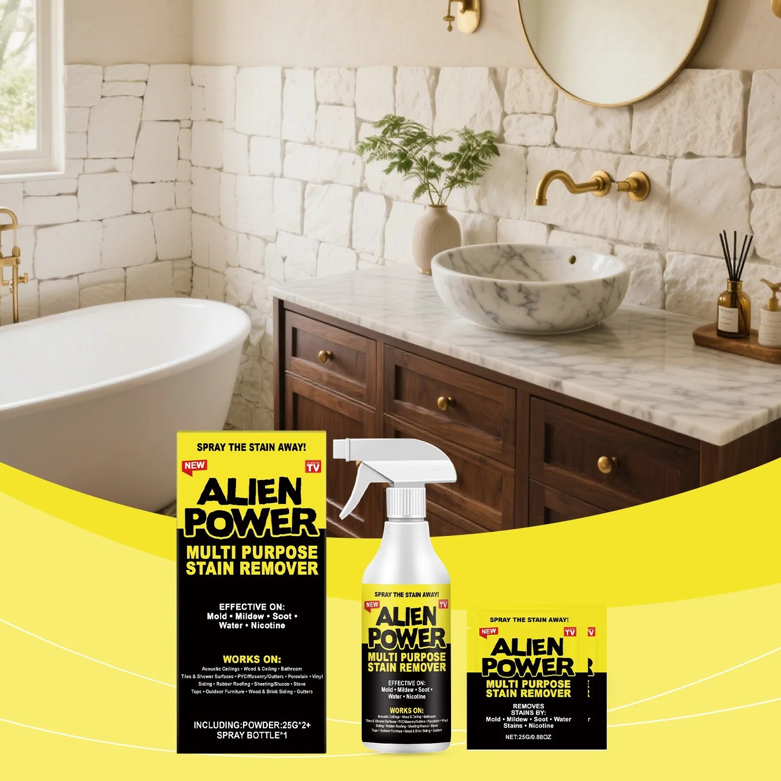 1pc Alien Power Multi Purpose Stain Remover Spray Mold Mildew Grime Cleaner for