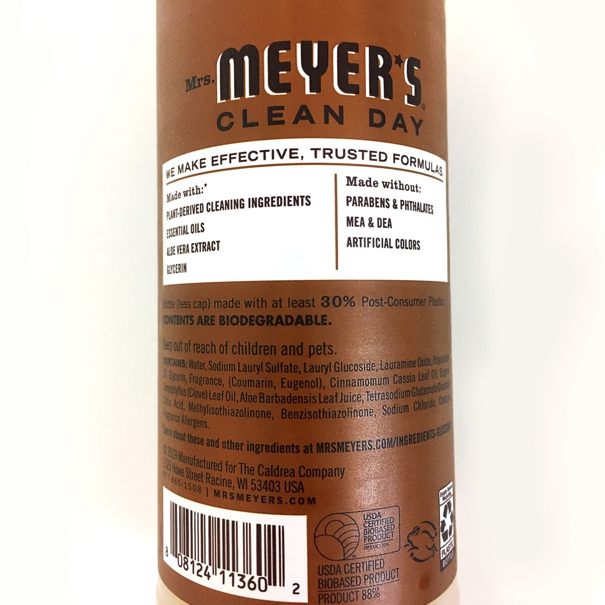 Mrs Meyers ACORN SPICE Hand Soap, Dish Soap, Multi Surface Cleaner Fall Bundle