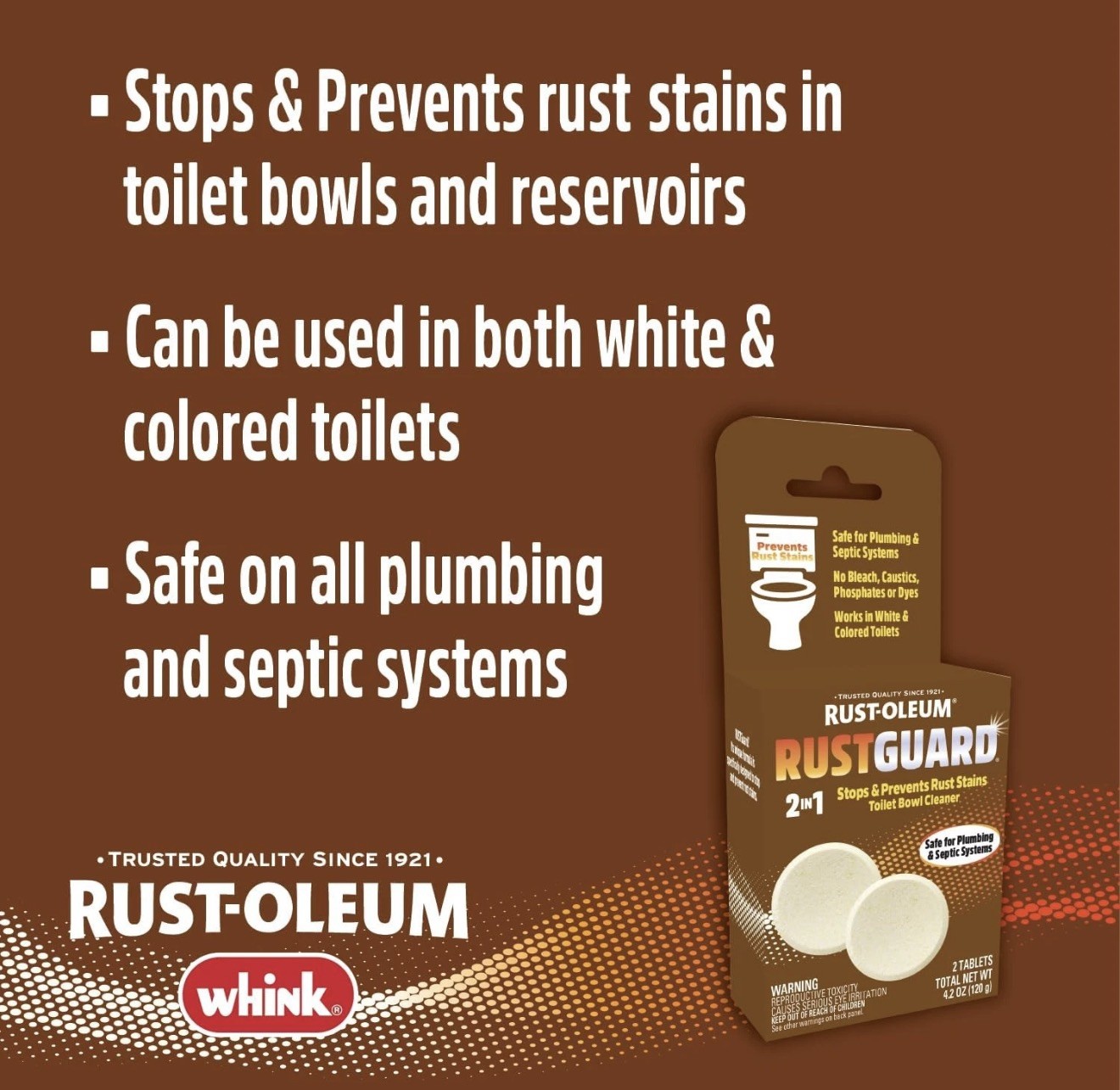 4 – Whink Rust Guard 2 In 1 Hard Water & Rust Toilet Bowl Cleaner – 8 Tabs Total