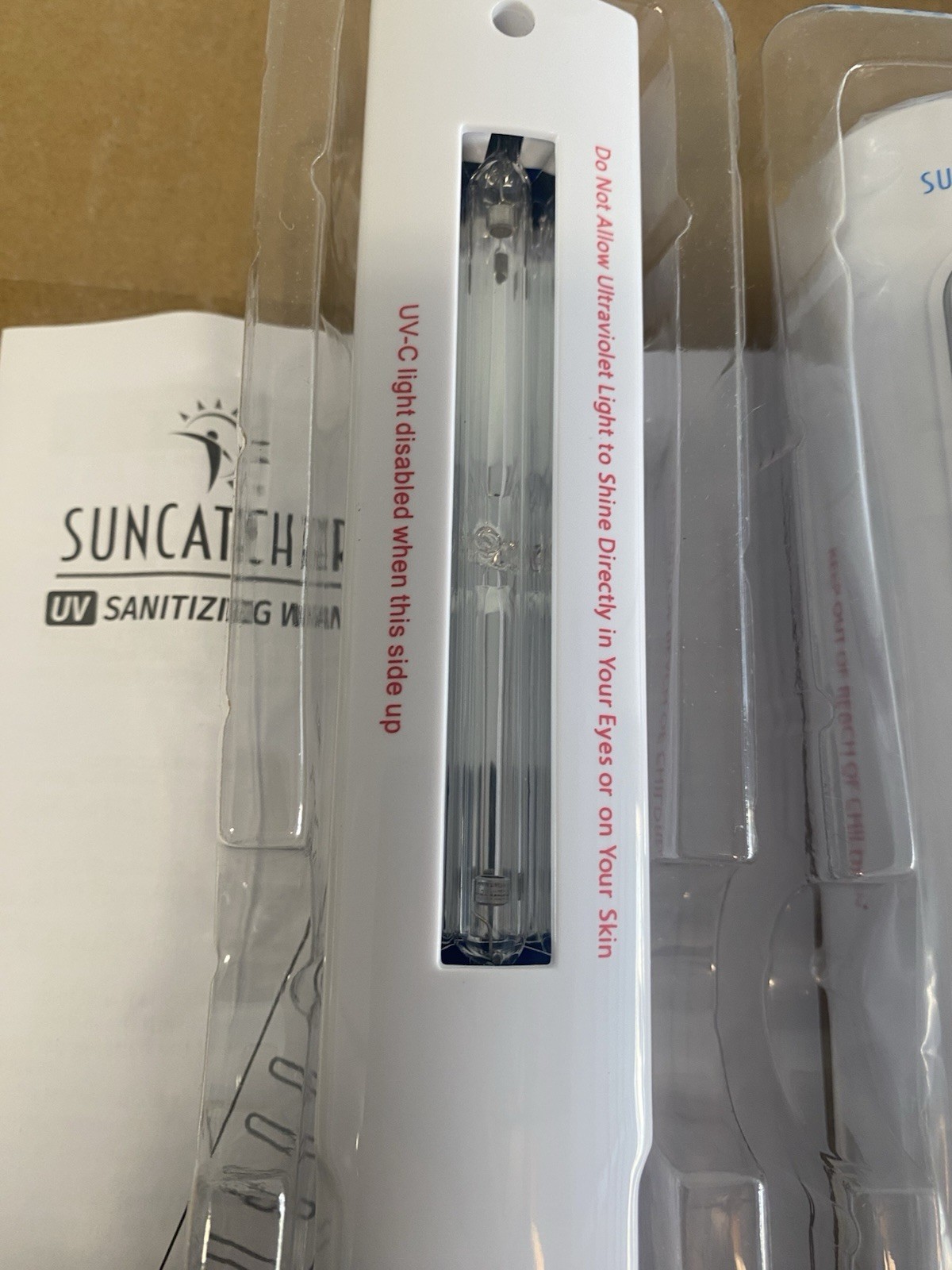 TWO – SUNCATCHER SANITIZING WAND DISINFECTING LAMP PORTABLE WHITE SW-9374 QTY:2