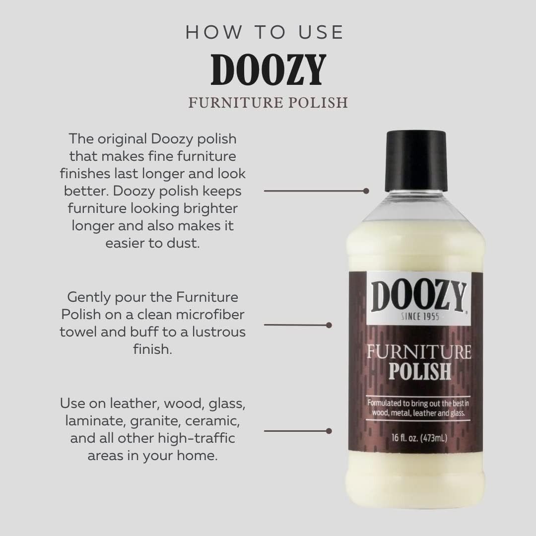 16 oz Plant-Derived Furniture Polish for Wood, Metal, Leather & Glass Shine