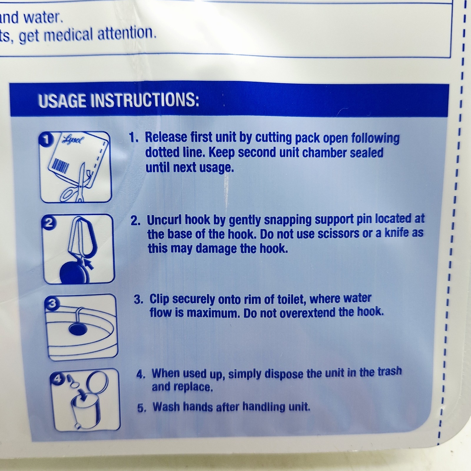 (6) Lysol Automatic Toilet Bowl Cleaner Lemon Breeze Ocean Fresh Mango Hibiscus