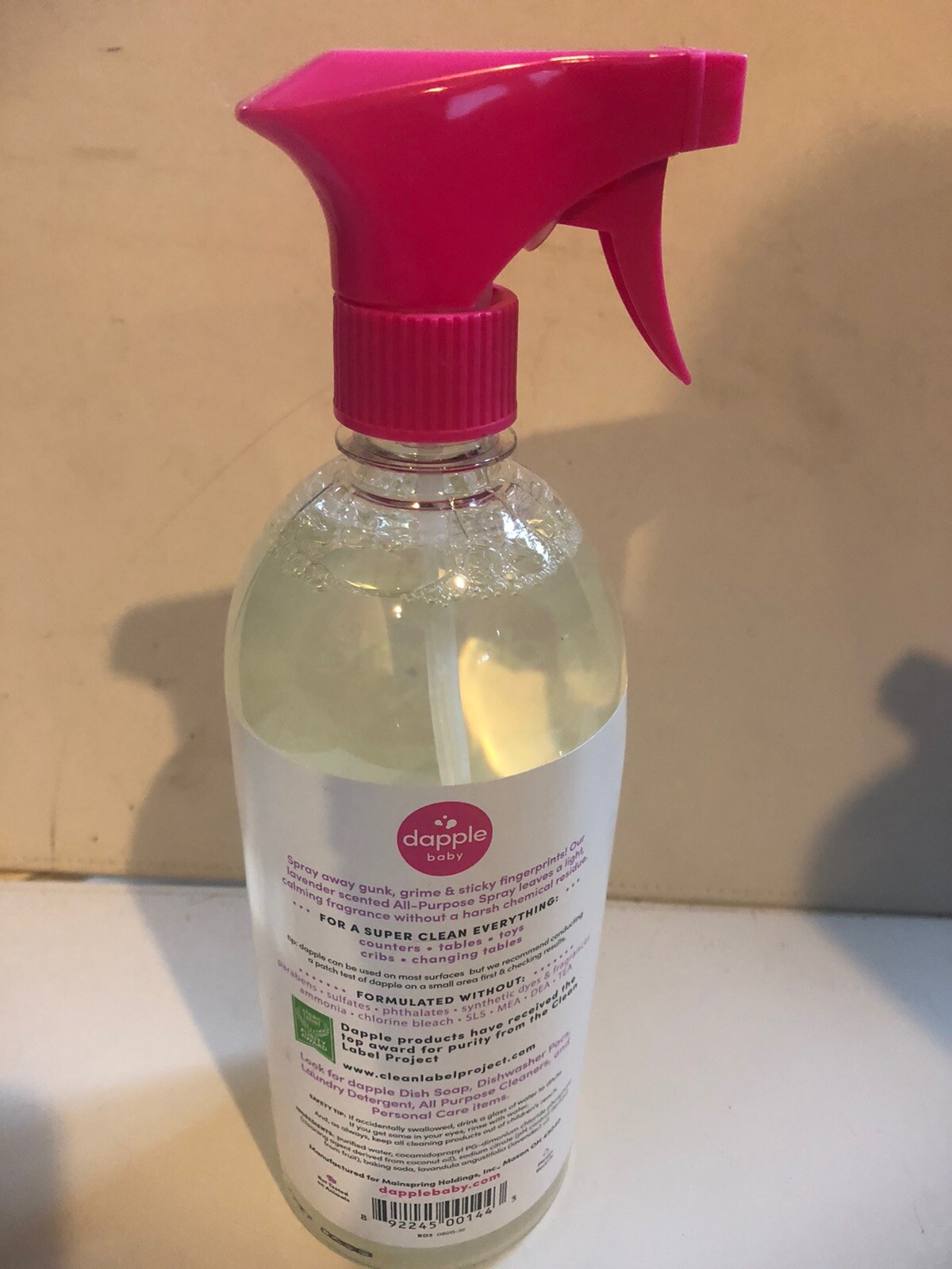 Dapple Baby All Purpose Spray Lavender 30 fl oz Powered by Plants Baby Friendly