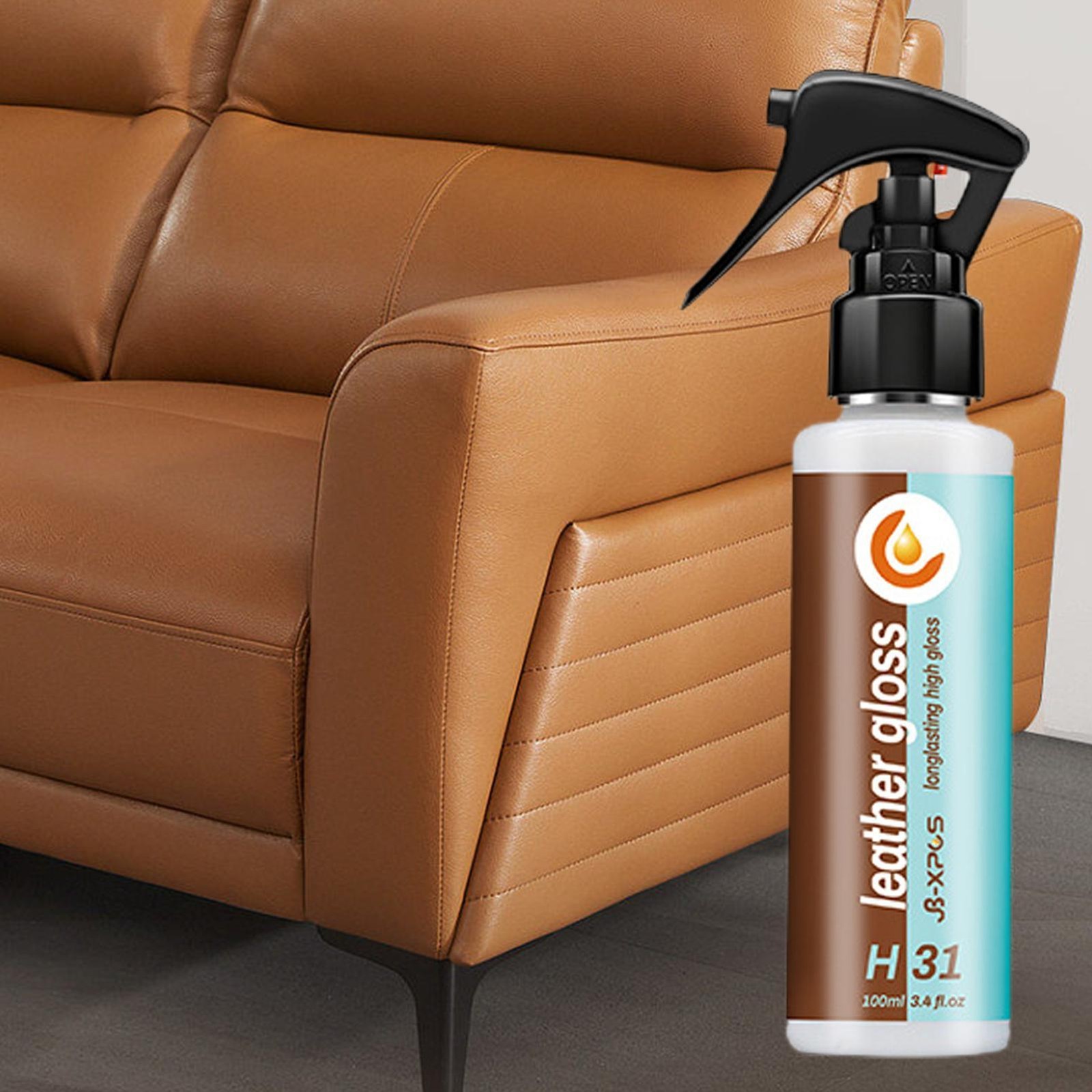 Leather Gloss Leather Conditioner For Leather Furniture & Car Seats 3.4 OZ