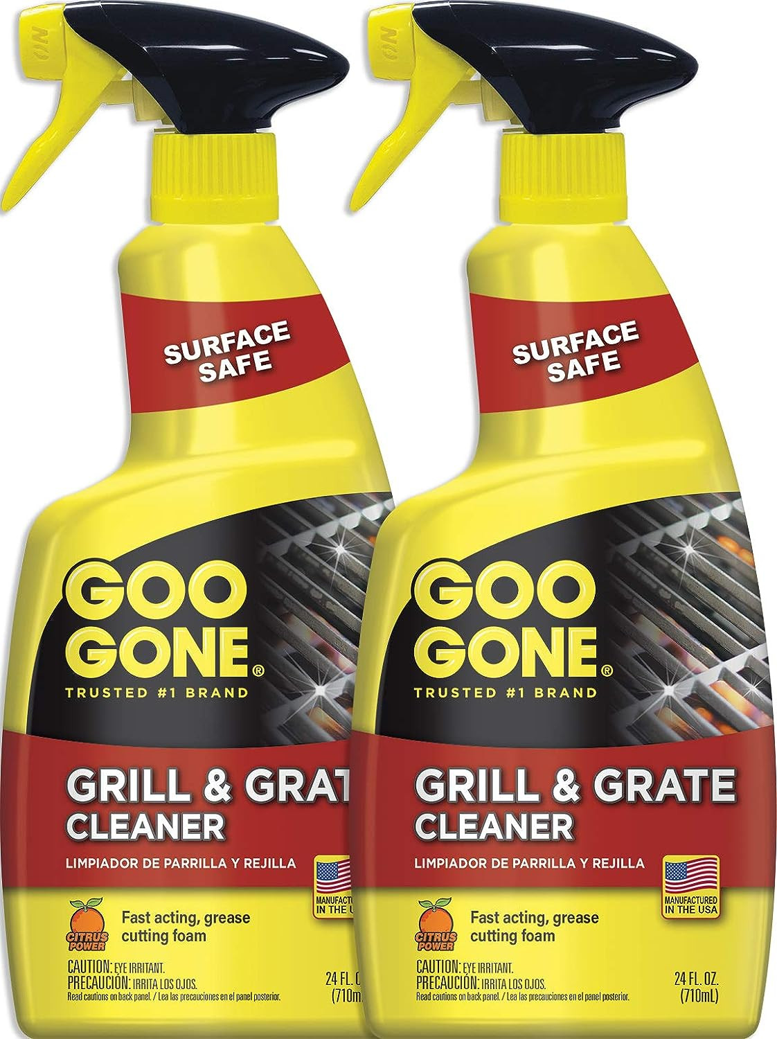 Grill and Grate Cleaner Spray (2 Pack) Cleans and Degreases BBQ Cooking Grates a