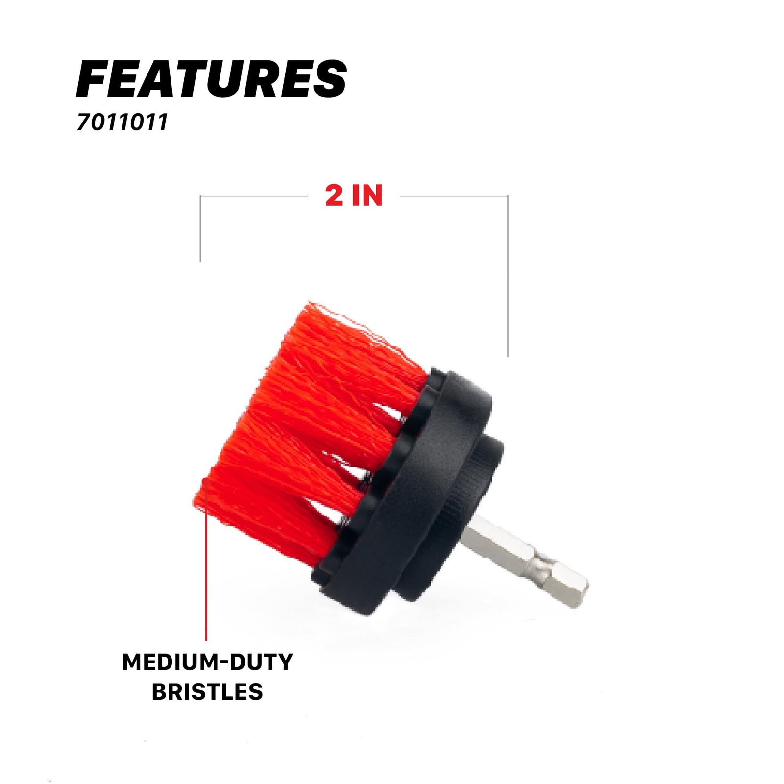 2″, 4″, & 5″ M8 Medium-Duty Upholstery Carpet Brush with Drill Attachment Set…