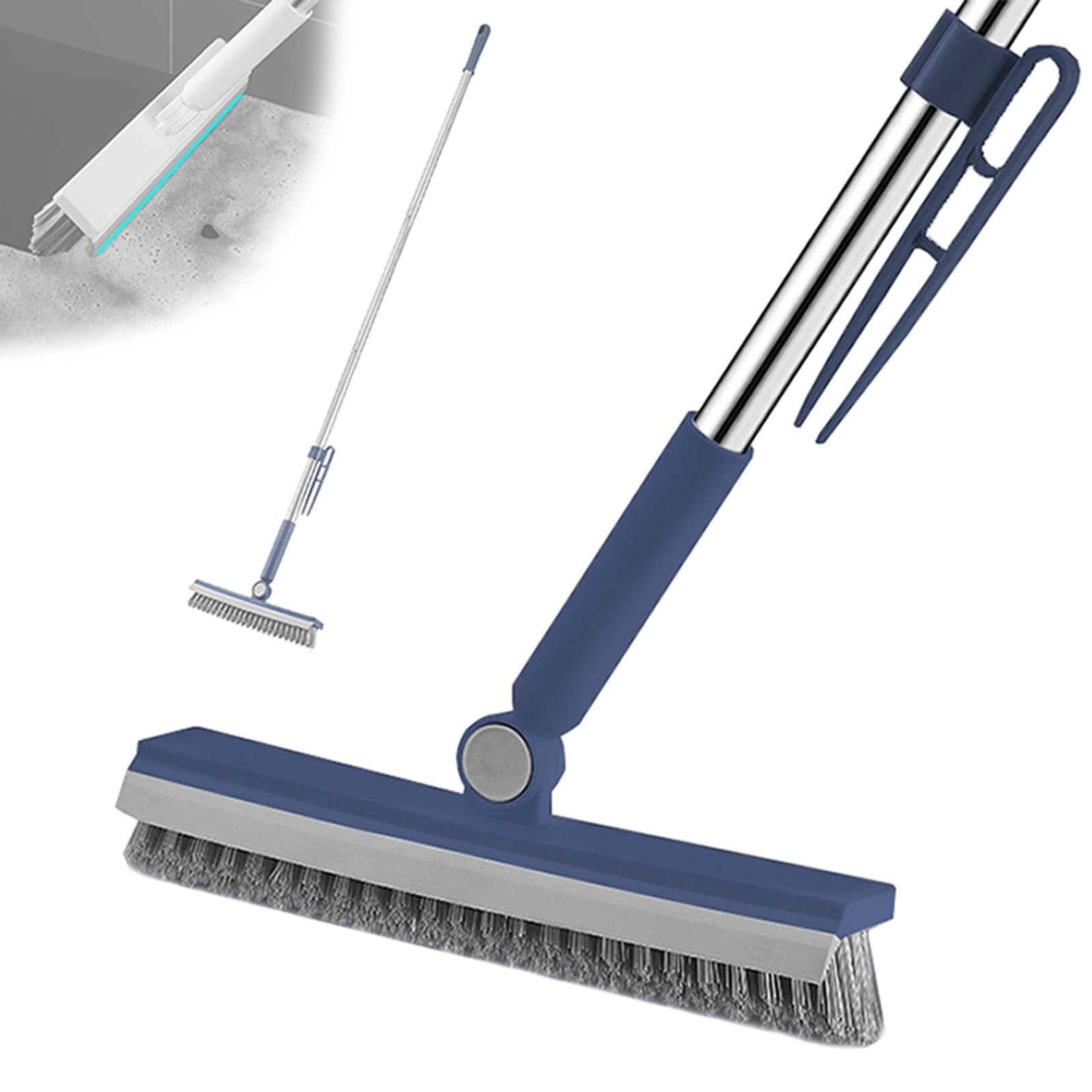 Floor Scrubbing Brush with 57″ Adjustable Long Handle,3 in 1 Living Grout Bru…