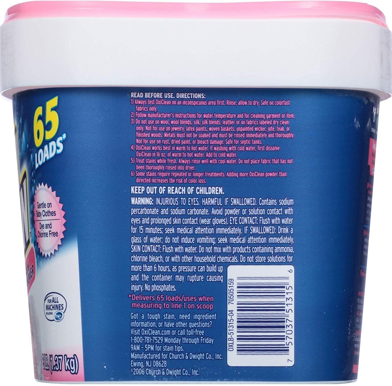 Baby Stain Fighter, Soaker, 3 lb Tub Baby Stain Soaker (2 Pack)