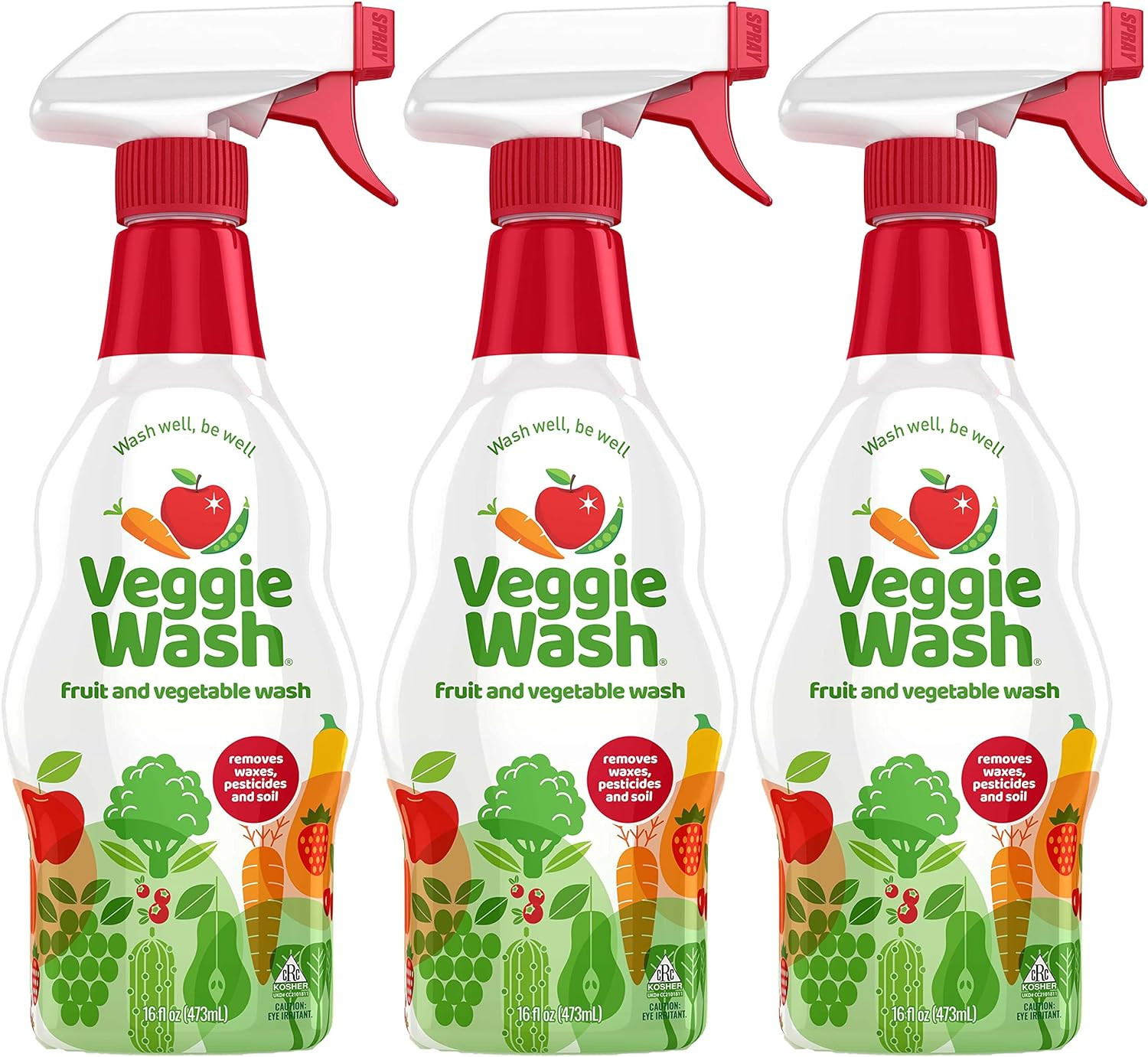 Fruit and Vegetable Wash, Produce Wash and Cleaner, 16-Fluid Ounce, Pack of 3, P