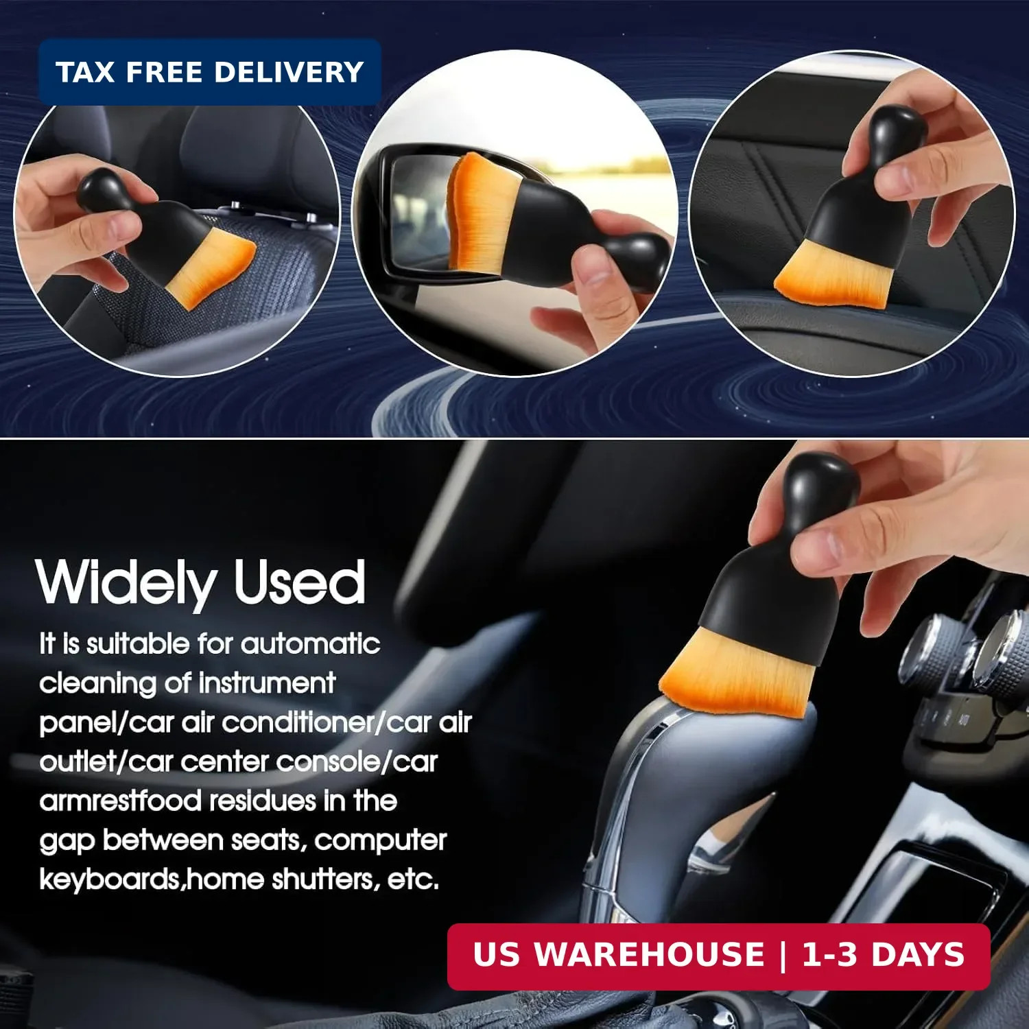10pcs Car Windshield Cleaning Tool, Windshield Cleaner with 5 Washable and Reusa