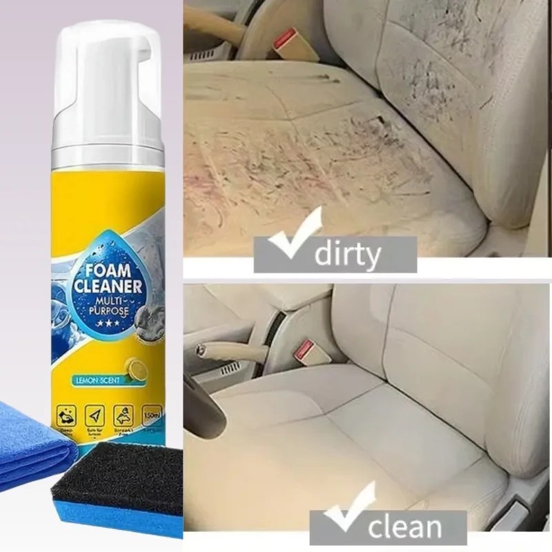 4-in-1 Multi-Enzyme Foam Cleaner, All-Purpose Spray 5oz with Sponge & Towel