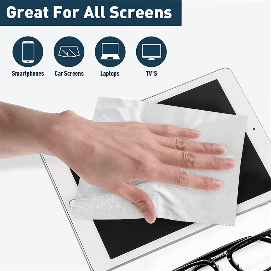 Microfiber Cleaning Cloth for Glasses, Ultra Fine Lens Cleaning Clothes