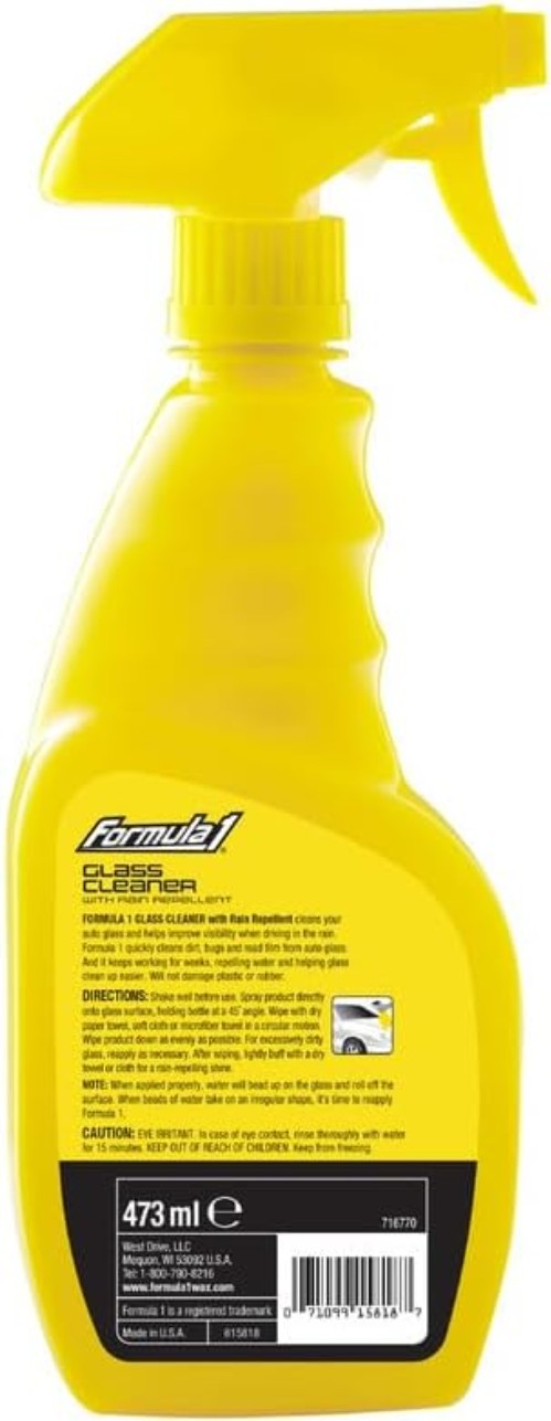 Glass Cleaner with Rain Repellent – Windshield Cleaning Spray for Streak-Free…