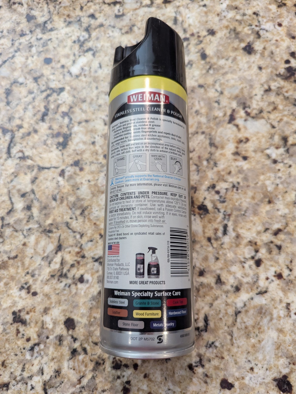 Weiman Stainless Steel Cleaner and Polish Fights Fingerprints Better 12 Oz