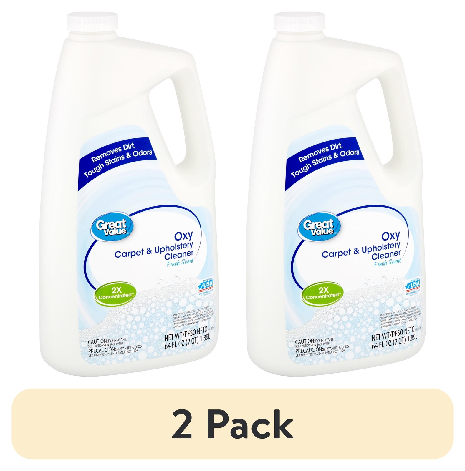 (2 pack) Carpet & Rug Cleaners, Fresh Scent, 64 Fluid Ounce 2137