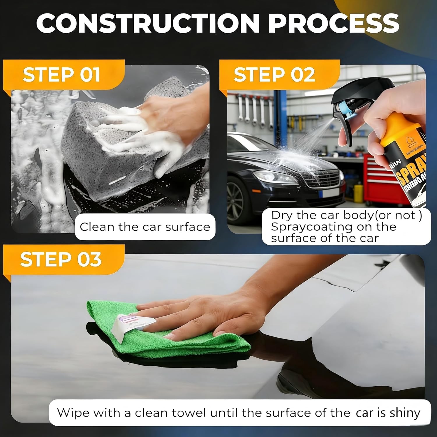 Ceramic Coating for Cars – Nano Hydrophobic Spray, Paint Protection Sealant