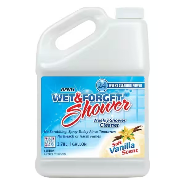 Wet & Forget 1gal. Weekly Shower Cleaner Spray Soft Vanilla Bleach Free No Scrub