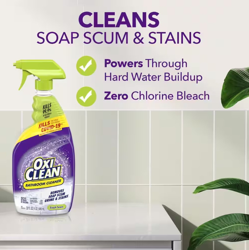 OxiClean Bathroom Cleaner with Fresh Scent – 32 oz.