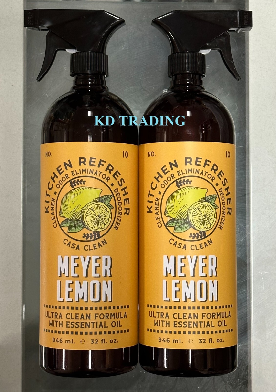 (2-Pk) KITCHEN REFRESHER Cleaner Odor Eliminator Deodorizer ~ MEYER LEMON OIL