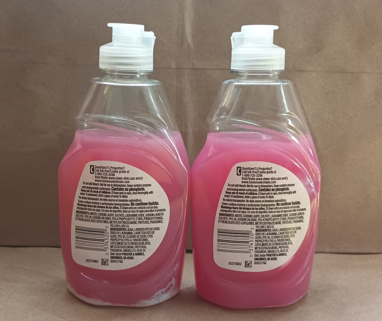 2 x Dawn Dishwashing Liquid Olay Beauty Hand Renewal Pomegranate Splash 9 fl oz