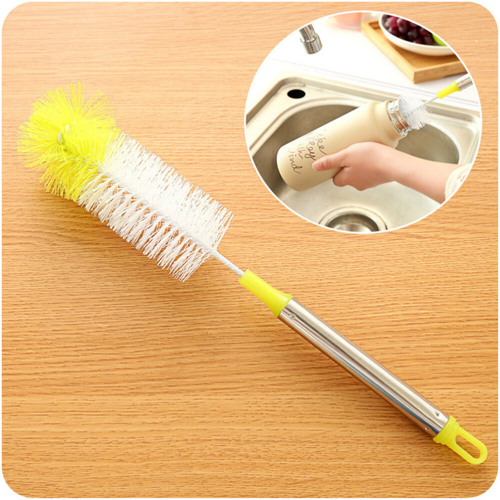 2PCS Bendable Cup Brushes Colorful Bottle Brush for Cleaning Cups (Random Color)